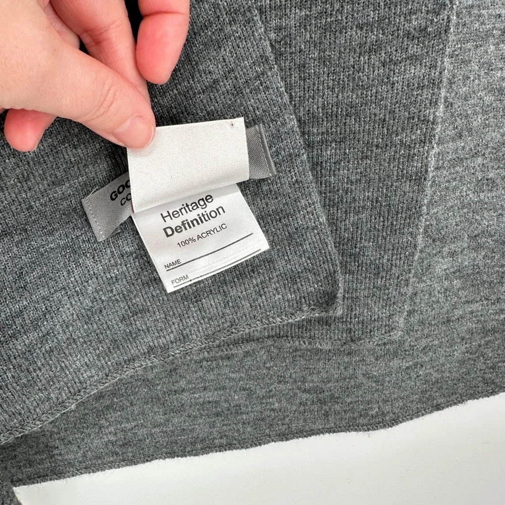 CDG Comme des Garcons Good Design Shop Grey Knit Scarf England Charles Kirk RARE